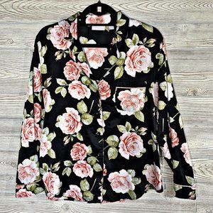 NWOT New York & Company Rose Print Pajama Top